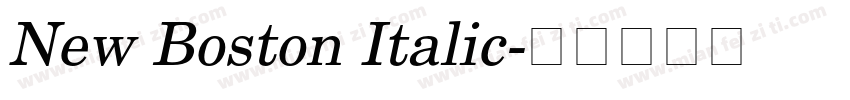 New Boston Italic字体转换